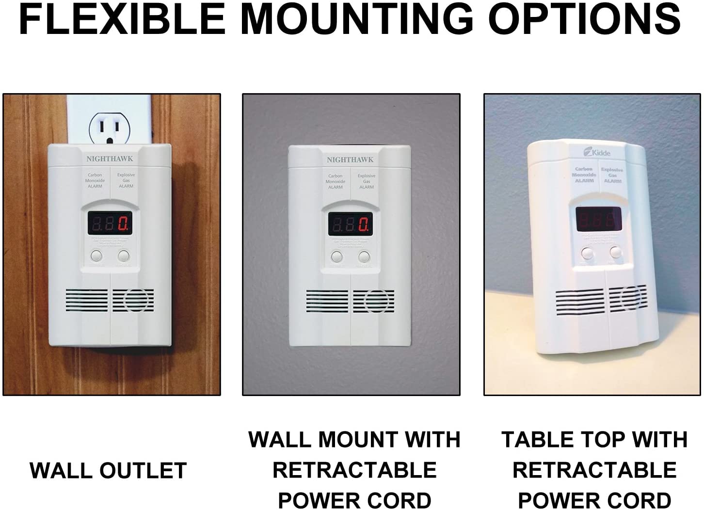 Kidde Carbon Monoxide Detector & Smoke Detector, 10-Year Battery, LED Indicators, Replacement Alert, Test-Reset Button, 2 Pack