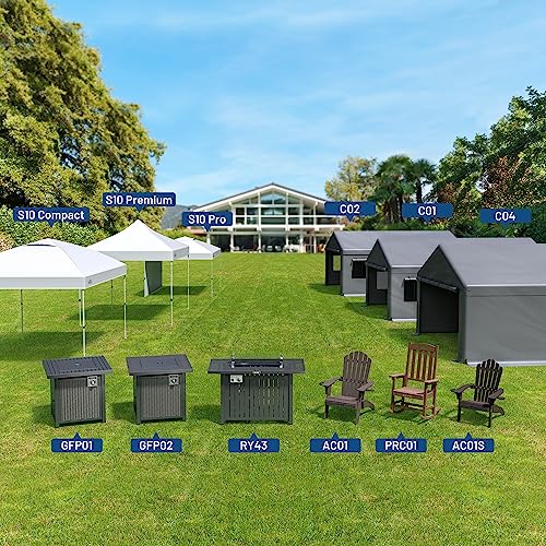 Cecarol Propane Tank Cover Table Hideaway Table for Gas Fire Pits for 20 lbs Propane Tank Outdoor Gas Tank Storage Side Table for Gas Fire Pit Gas Grill Griddle Propane Stoves(Grey)