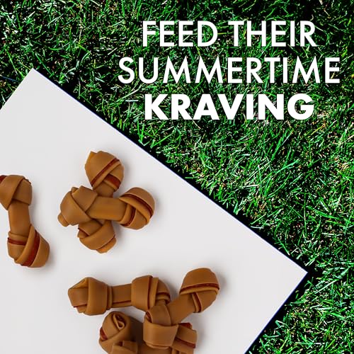 Pur Luv Dog Treats, K9 Kraves Rawhide Free Bone Dog Treat, Chicken Flavor, Made with Real Chicken, 20 Count, Healthy, Easily Digestible, Long-Lasting, High Protein, Satisfies Dog's Urge to Chew