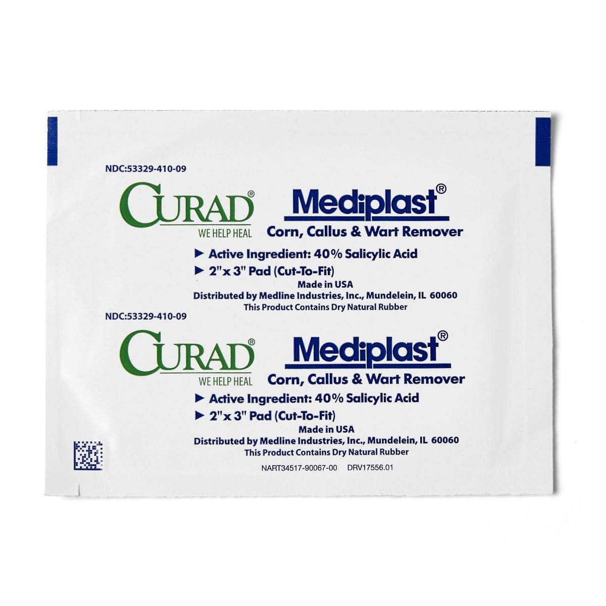 Curad Mediplast Corn, Callus & Wart Remover, 2 Pads
