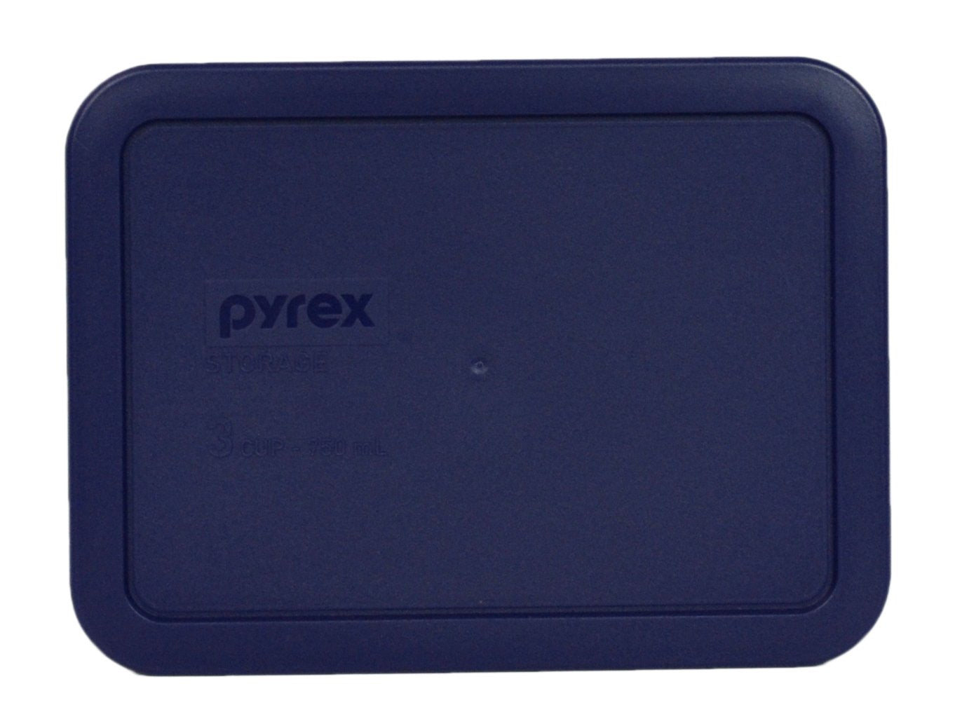 Pyrex Bundle - 2 Items: 7210-PC 3-Cup Blue Plastic Food Storage Lids - Original Genuine Pyrex Lids - 2 Pack -Made in the USA