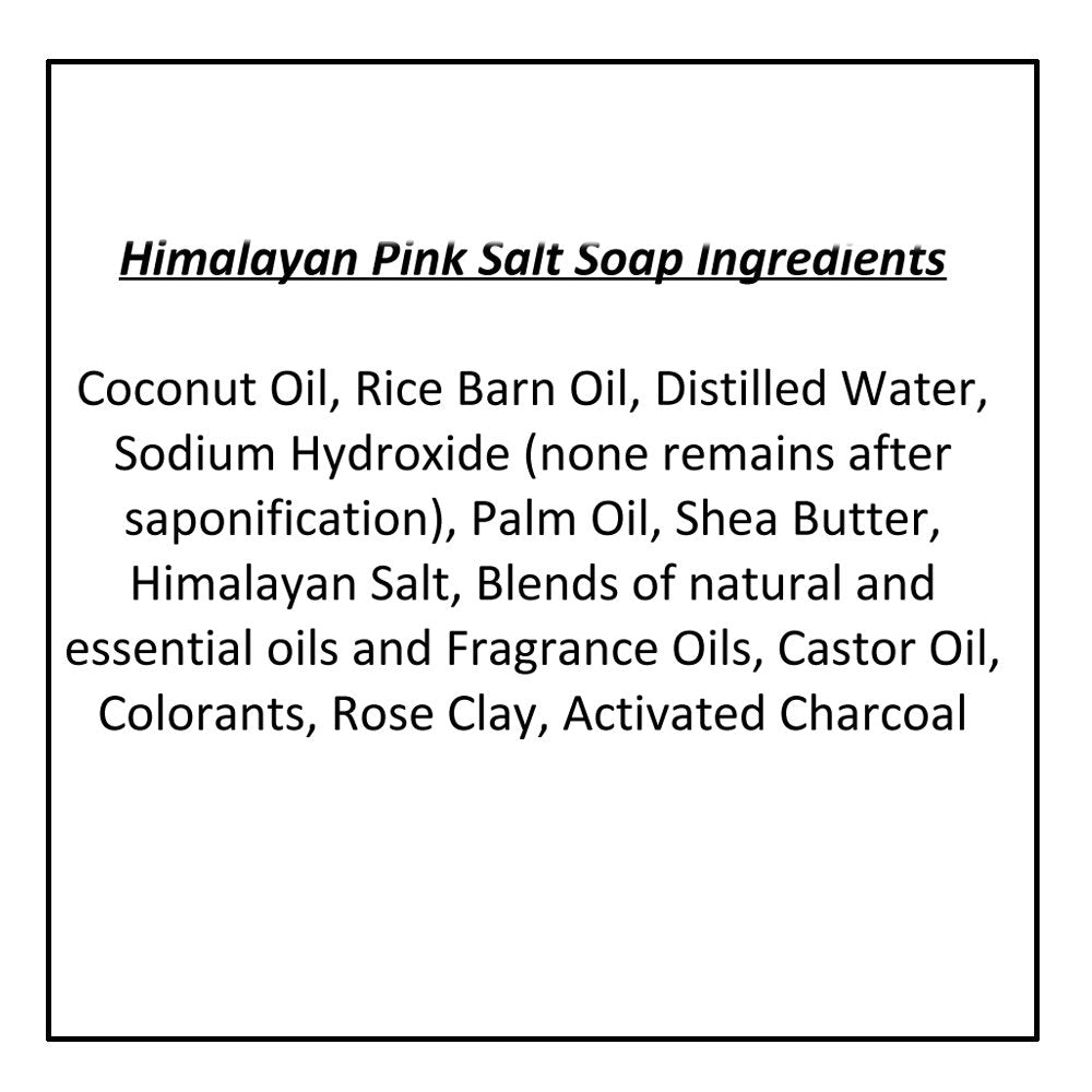 Bamboo Charcoal, Himalayan Pink Salt Soap Bar (4Oz) - Oily skin Acne treatment Handmade Soap, Essential Oils- Organic Natural by Falls River Soap Company