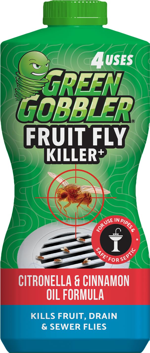 FRUIT FLY GOODBYE Gel Drain Treatment | Drain Fly Killer | Fruit Fly Killer | Drain Flies Treatment | Fruit Flies Treatment | Drain Fly & Fruit Fly Eliminator (32 oz)