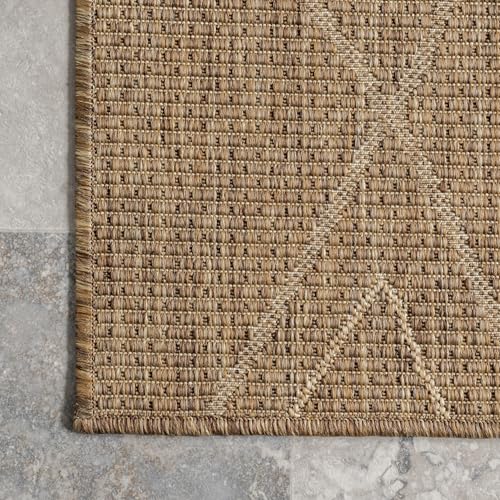 nuLOOM Sherilyn Geometric Indoor/Outdoor Area Rug, 9' 6" x 12', Beige