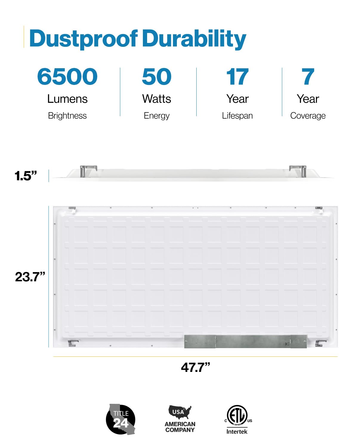 Sunco 2x4 LED Flat Panel Light Drop Ceiling Office Shop Commercial Warehouse Fixture, 6500 Lumens, Selectable Features, 30W/40W/50W, 4000K/5000K/6000K, Dimmable (0-10V), Dustproof ETL 4 Pack.