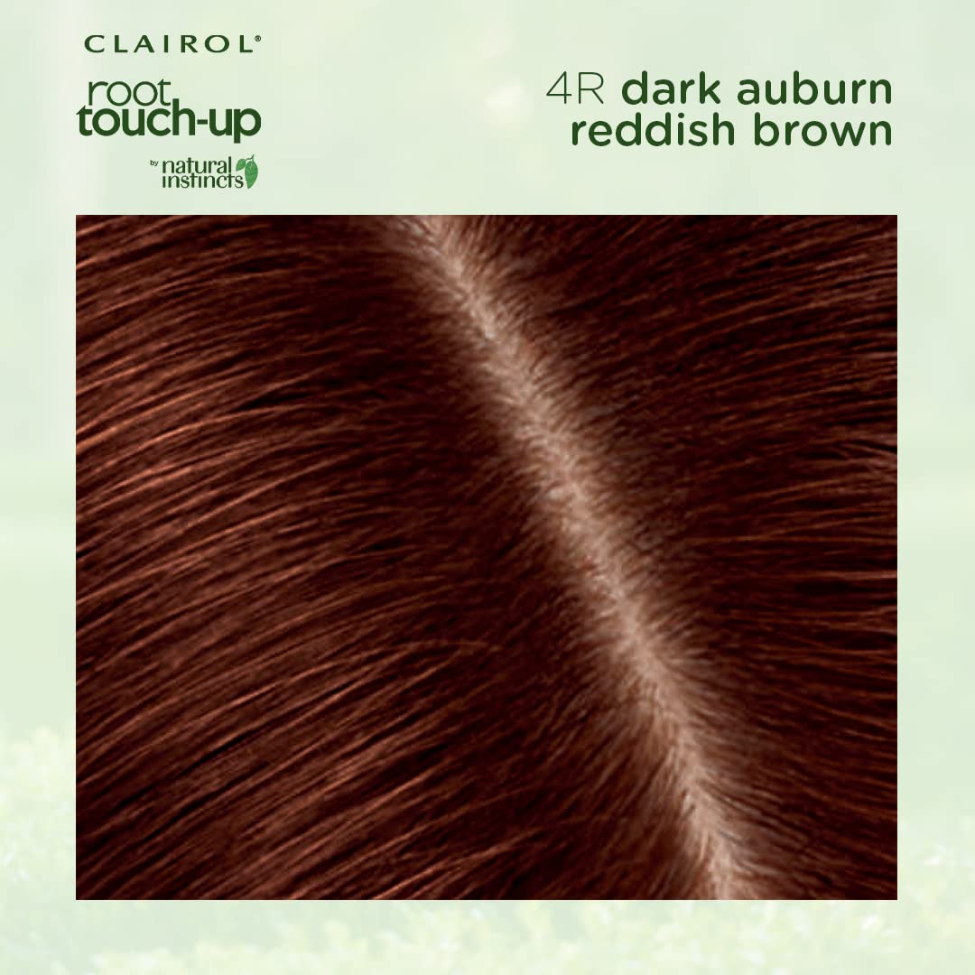 Clairol Root Touch-Up by Natural Instincts Permanent Hair Dye, 4R Dark Auburn Hair Color, Pack of 1
