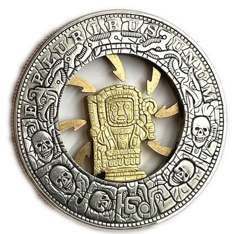 Movable Mechanism Coin Roman Booteen Amazing Art ' Trap Coin' Hobo Nickel Morgan Dollar Magic Coin Collectible Creative Gift Handmade Commemorative Coin (Antique Color)