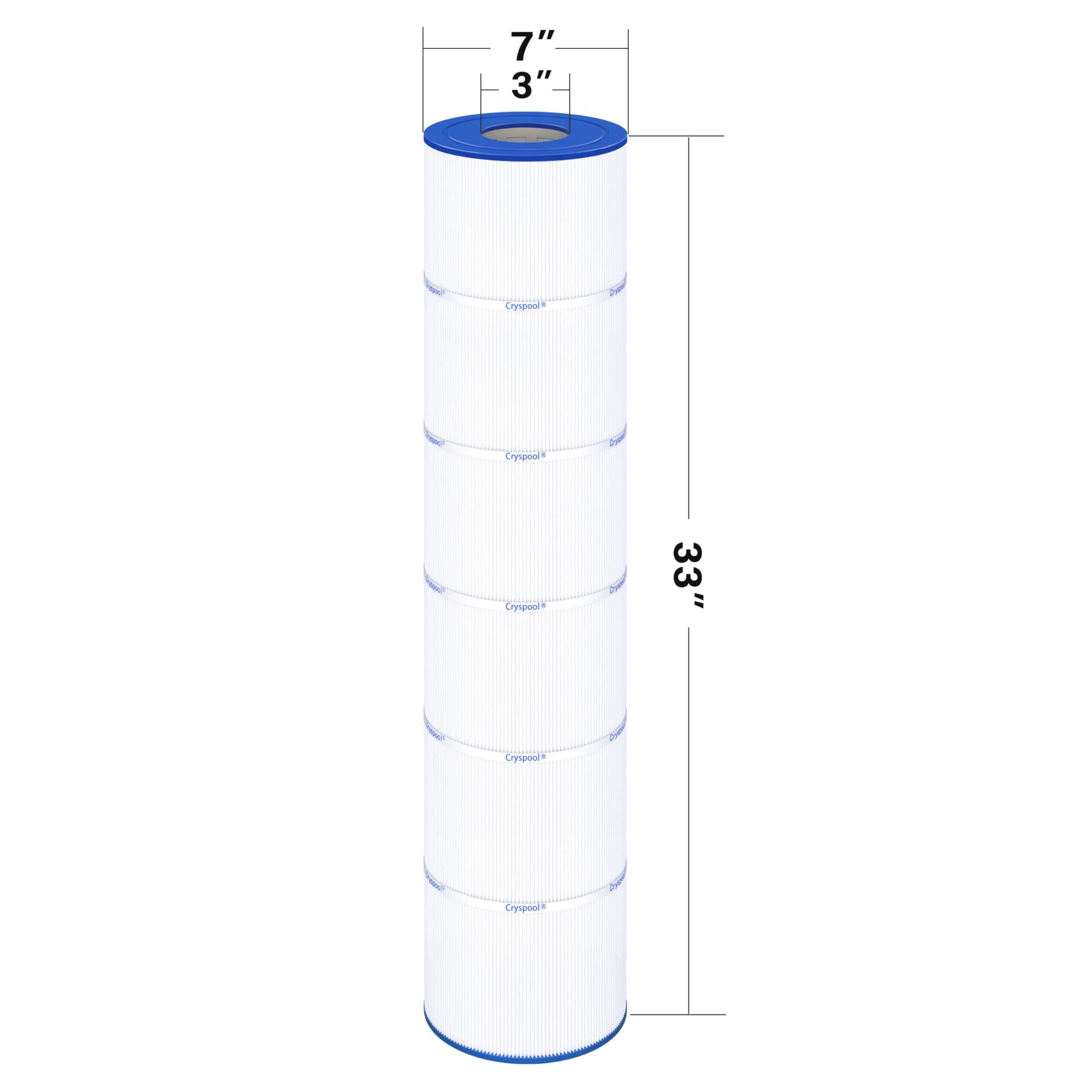 Cryspool® 07116 Filter Compatible with Jandy CL580, CV580, A0104100, R0357900, PJAN-145, C-7482, FC-0820, 145 Sq. Ft Pool Filter Cartridge, 4 Pack