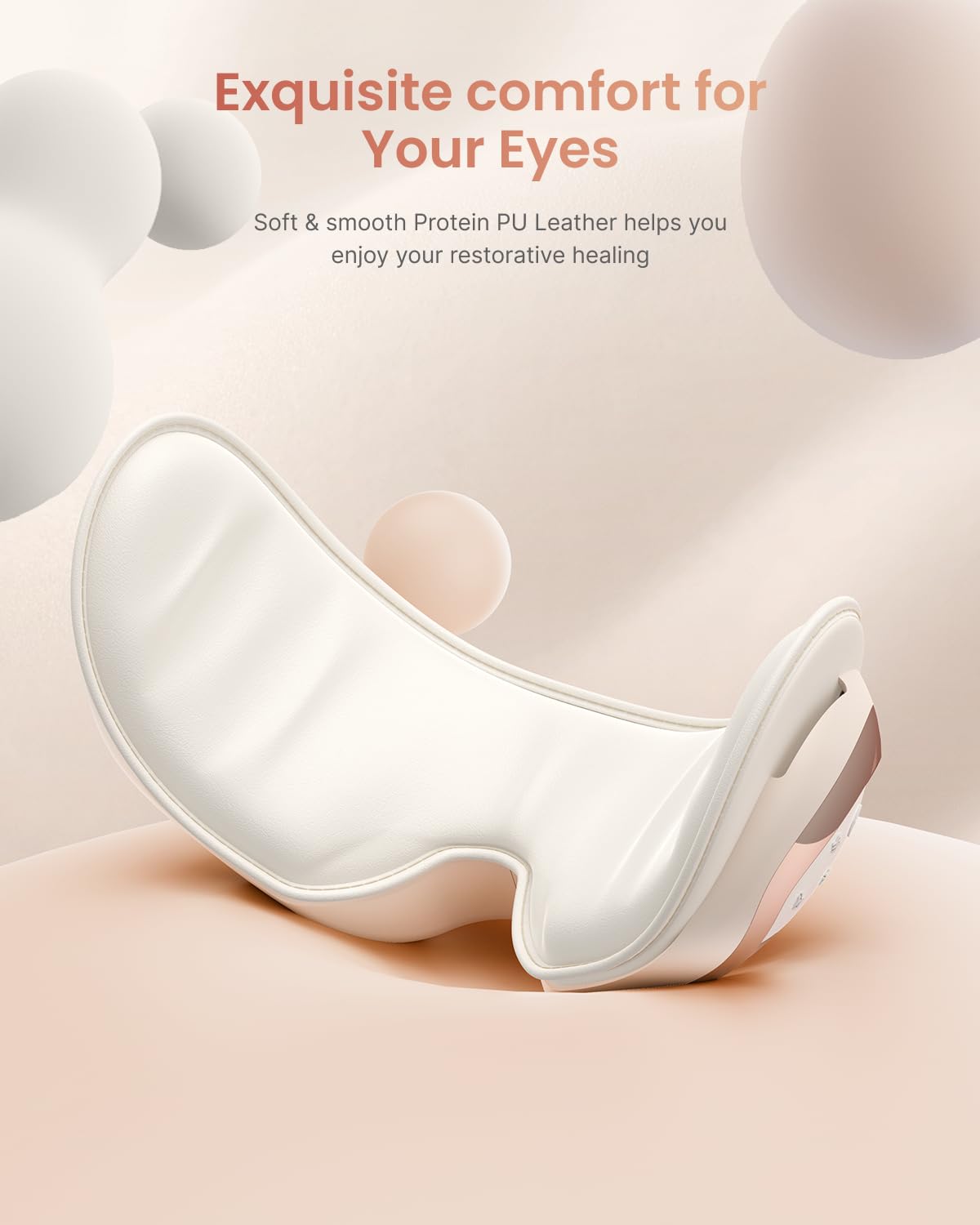 RENPHO Eye Massager with Heat and Cooling, Birthday Valentine's Day Gifts for Women, Eyeris 3 Rosé Eye Massager FSA HSA, Eye Sleep Mask with Voice Control & Ice Pack for Eye Care, Eye Strain, Stye Eye