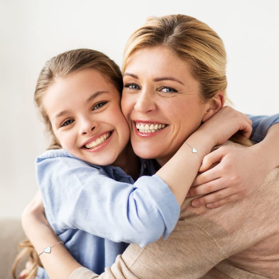 SAM & LORI Back to School Gifts First Day of School Middle School Students Preschool Class Mommy and Me Mother Daughter Bracelets Pinky Promise Bracelet Anxiety Matching Wish Bracelets