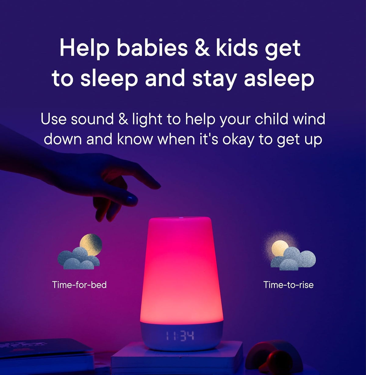 Hatch Rest+ Baby & Kids Sound Machine | 2nd Gen | Childโs Night Light, Alarm Clock, Toddler Sleep Trainer, Time-to-Rise, White Noise, Bedtime Stories, Portable, Backup Battery (with Charging Base)