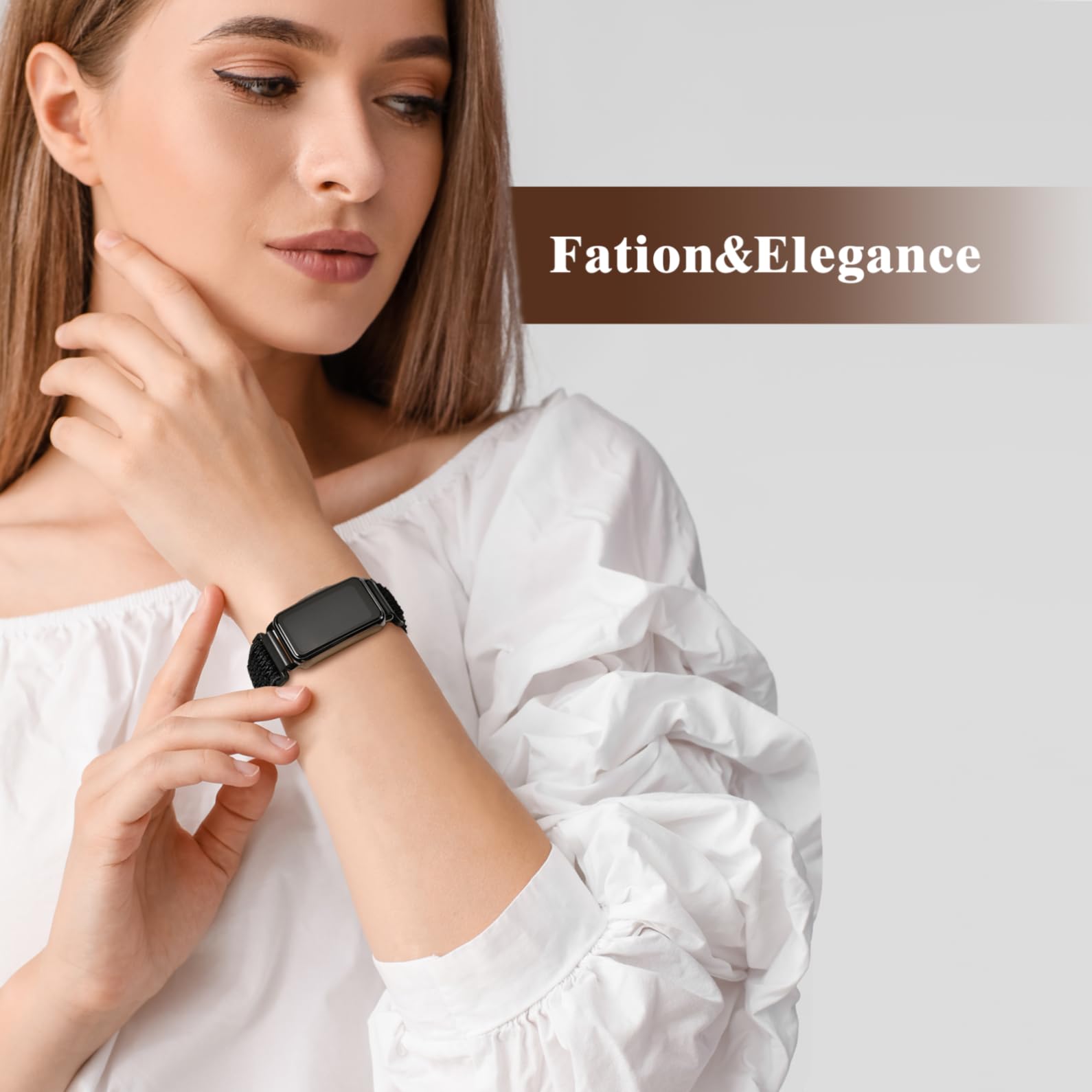 Huadea 3 Pack Compatible with 18mm Fossil Women's Women's Gen 6 42mm Watch Band/5E 42mm & Bestinn/Mindrose H80 1.47'' Fitness Tracker, Soft Sport Nylon Straps Wristbands for Women Men