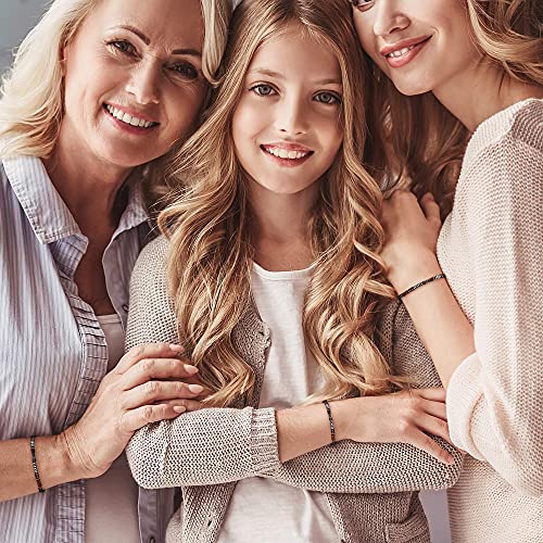 JoycuFF Godmother Inspirational Morse Code Bracelet for Women Secret Message Wood Beads with Cord Jewelry Birthday Christmas Mother's Day Gift for Her Mother Grandmother