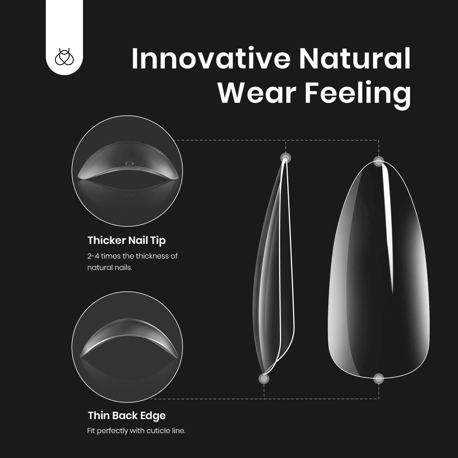 Beetles Gel Nail Kit Almond Nail Tips Easy Nail Extension Set 5 In 1 Nail Glue Gel with Pre shaped Medium Almond Nail Tips and UV Nail Lamp Acrylic Nail Clipper for Nail Art Diy