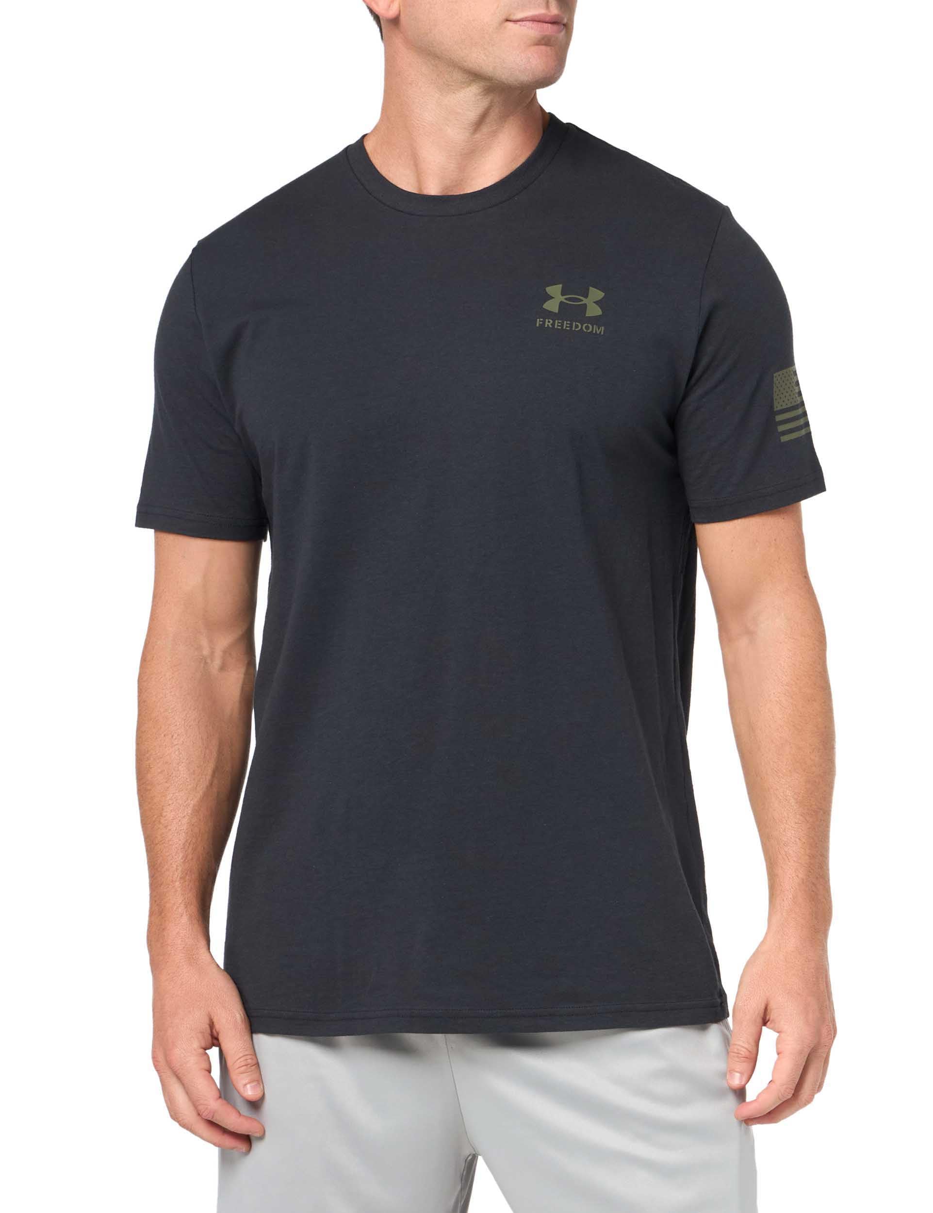 Under Armour Mens Freedom Graphic Short Sleeve T-Shirt, (001) Black/Marine OD Green-New, 3X-Large