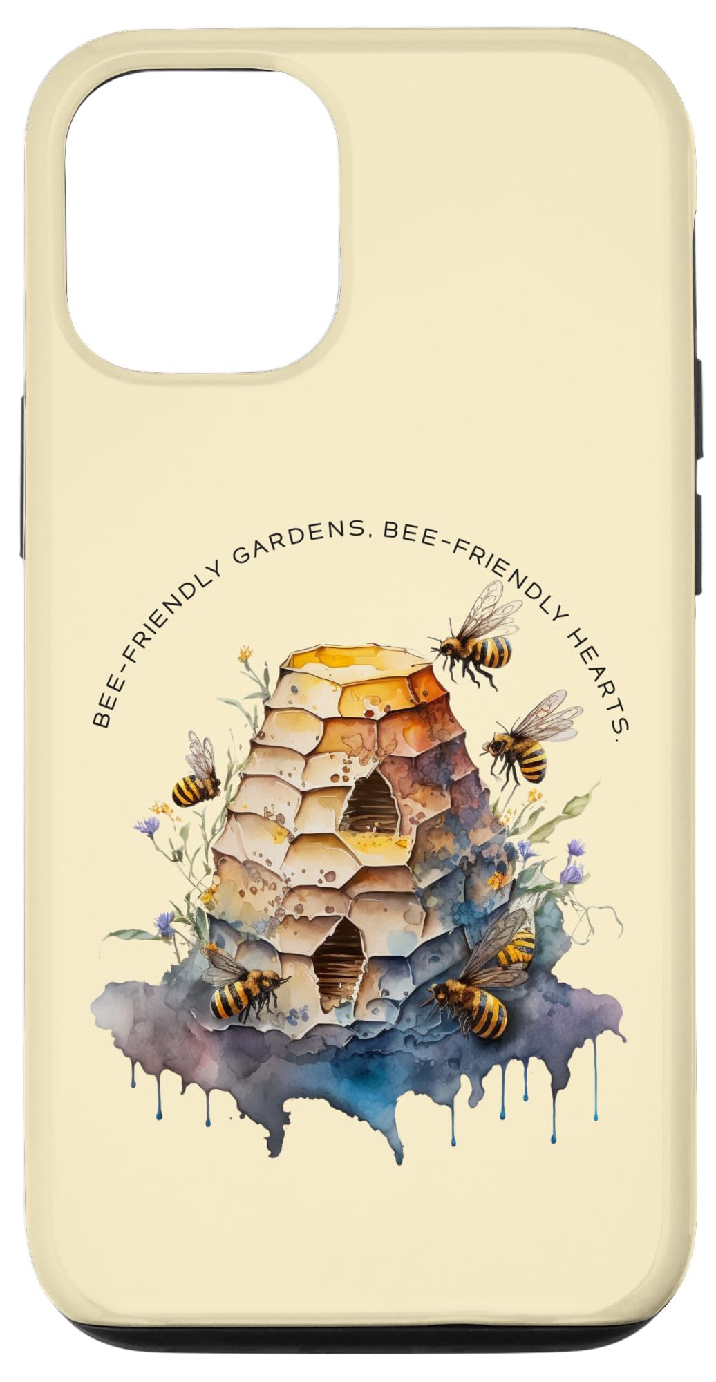 iPhone 12/12 Pro Beehive Bee-friendly gardens, bee-friendly hearts. Bee-Theme Case
