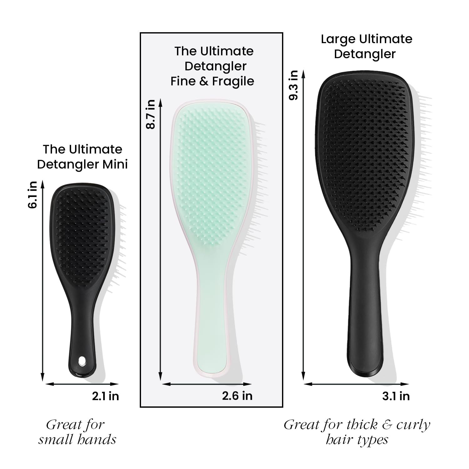 Tangle Teezer The Fine and Fragile Ultimate Detangling Brush, Dry and Wet Hair Brush Detangler for Color-Treated, Fine and Fragile Hair, Marshmallow Duo