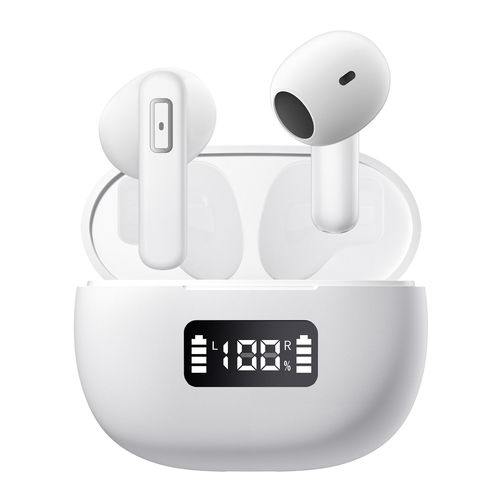 REMCCI Multifunctional App Control Wireless Earbuds, Ultra Long Playtime, LED Power Display,Fast Charging, Headphones Bluetooth 5.3,Dual Microphone AI Noise Reduction