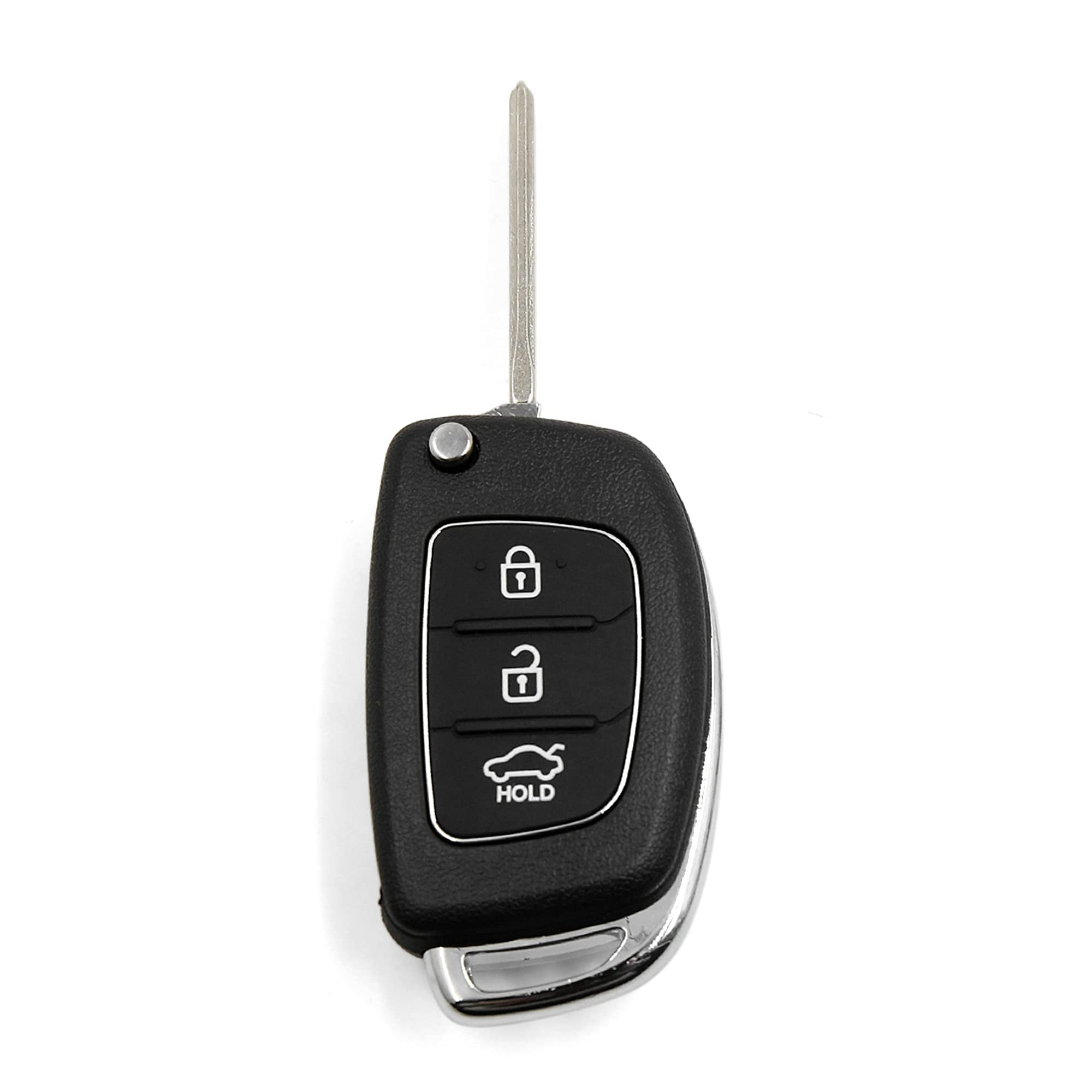 uxcell 3 Buttons Flip Folding Uncut Key Shell Remote Control Fob Clicker Case Replacement for Hyundai Santa Fe 2013 2015