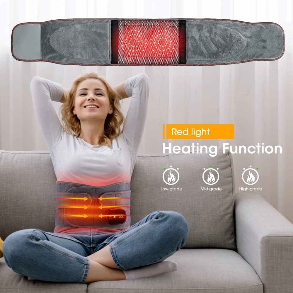 NORTHERN BROTHERS Heated Back Brace, Cordless Portable Vibrating Heating Pad for Lower Back, Heat Pads for Back Pain Relief