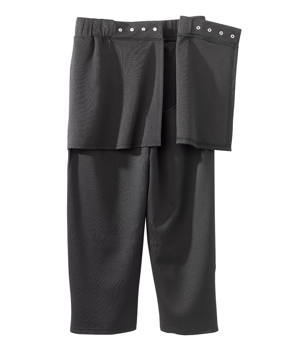 Silvert's Adaptive Clothing & Footwear Women's Open Back Active Capri Pant - Black LGE