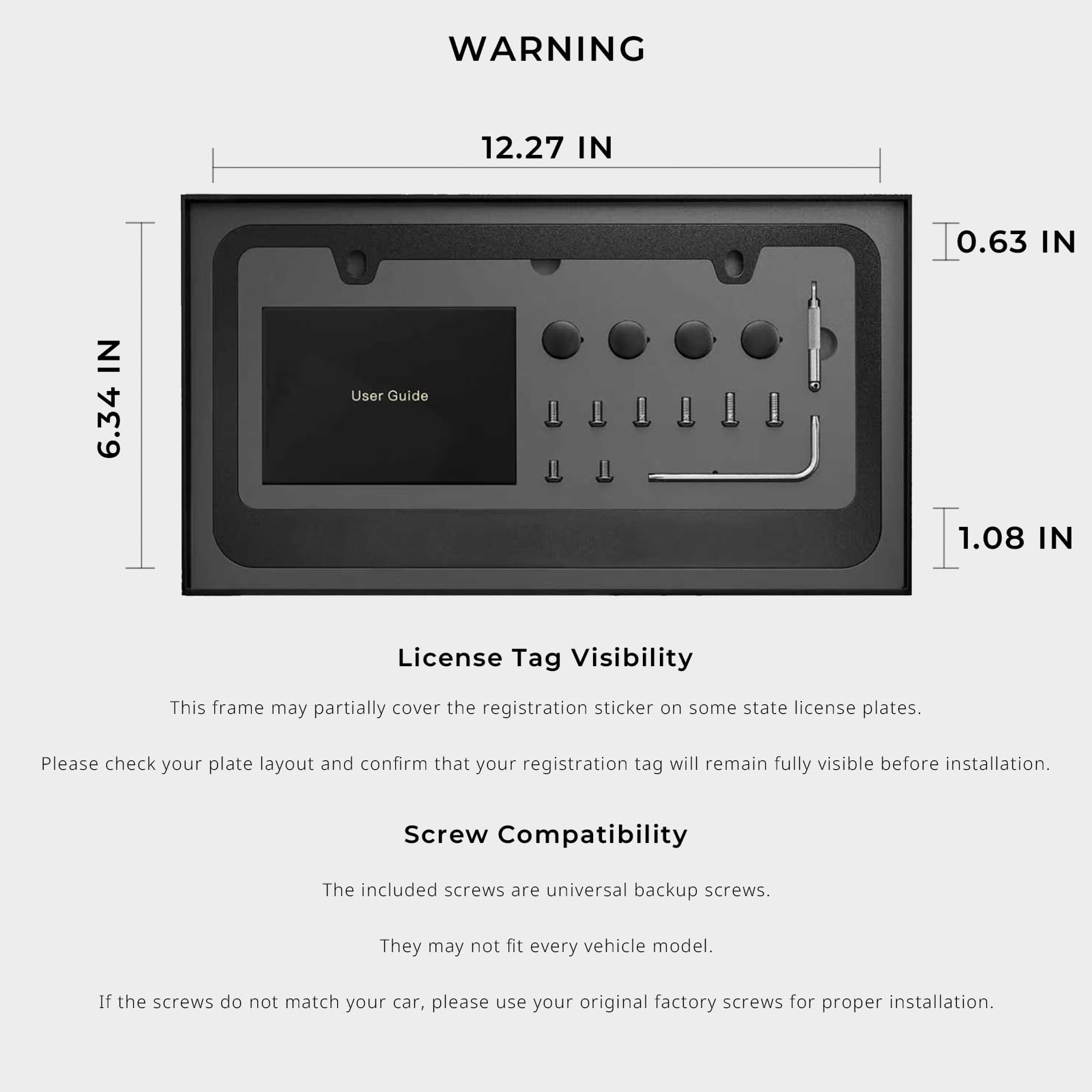Black License Plate Frame