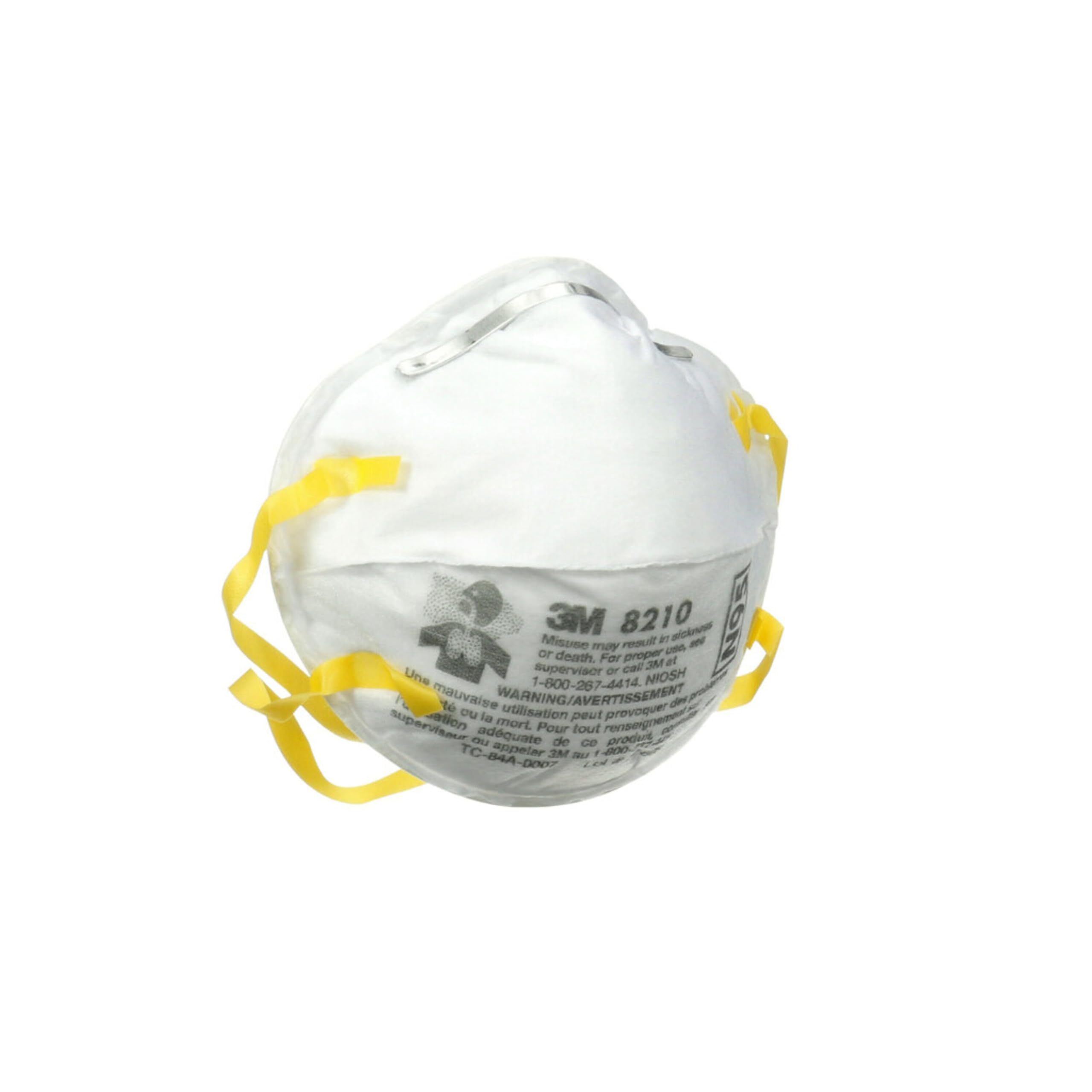 3M N95 Performance Respirator 8210, 20 Pack, Drywall Sanding, NIOSH-APPROVED N95, Advanced Filter Media For Easy Breathing, Cushioning Nose Foam, Adjustable Noseclip, Stretchable Straps (8210D20-DC)
