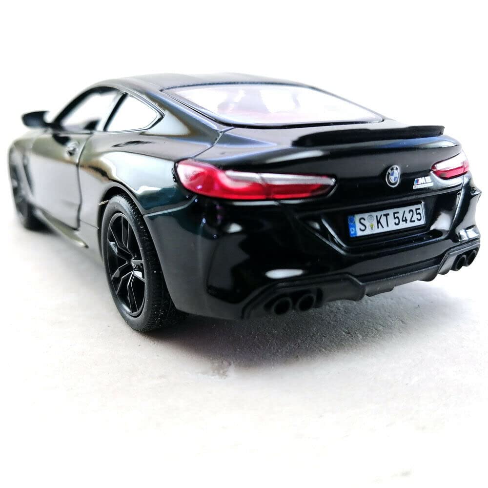 KiNSMART BMW M8 Competition Black Red 5" 1:36 Scale Die Cast Metal Model Toy Car w/ Pullback Action
