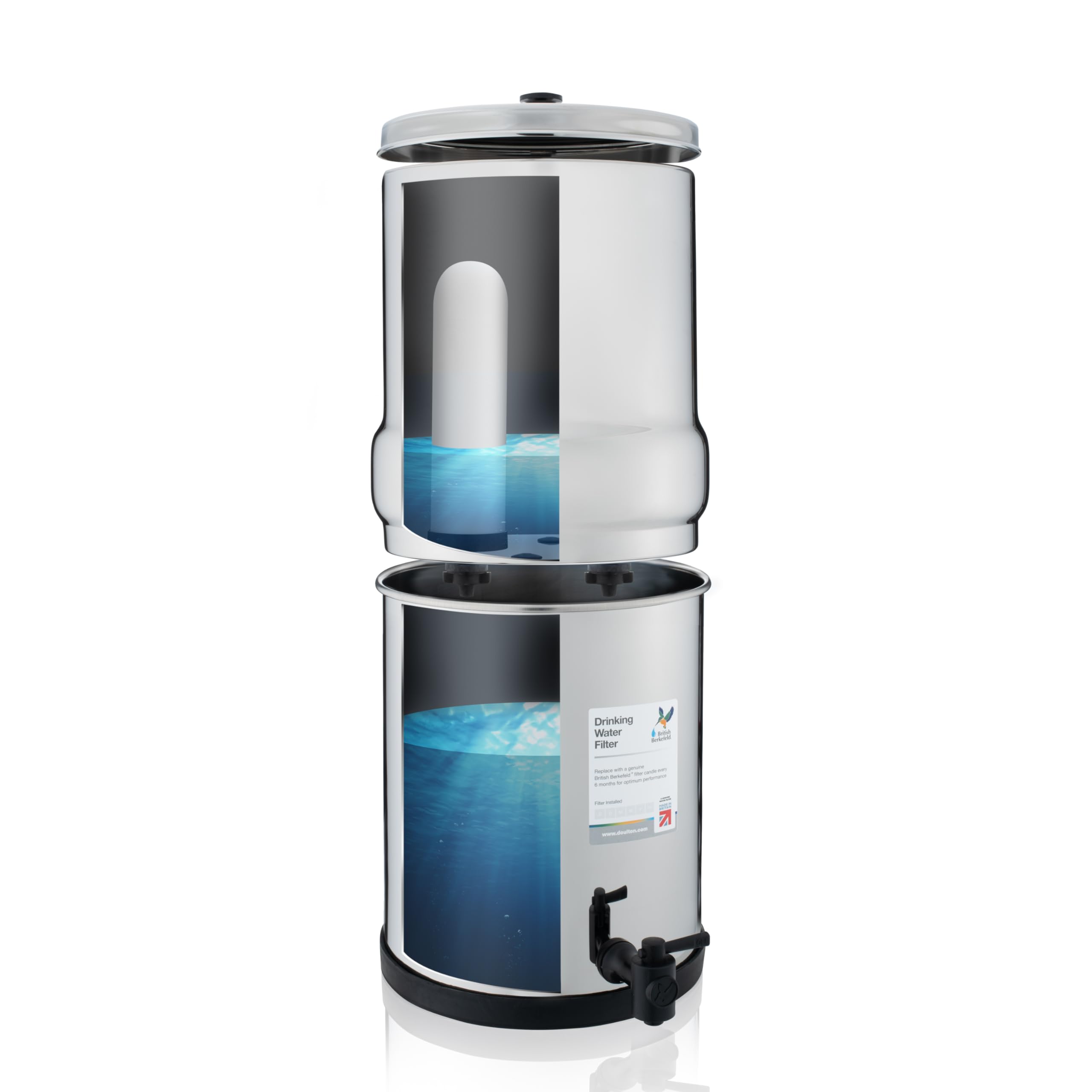 British Berkefeld Doulton W9361139 Gravity Countertop Water Filtration System 2.25 Gallons Made in UK