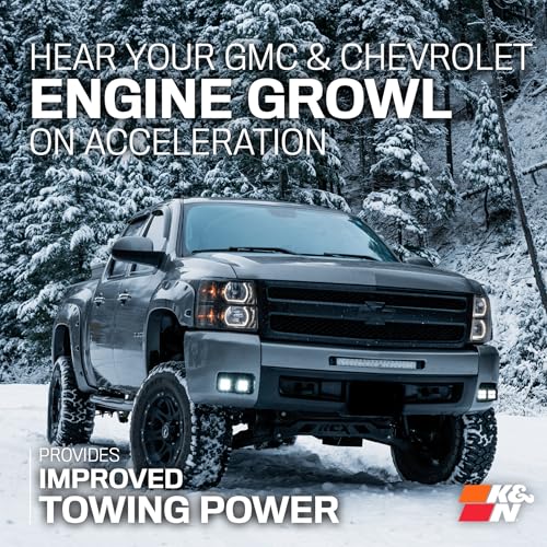 K&N Cold Air Intake System: High-Flow Air Filter, Increase Performance & Towing: Compatible with 1994-2004 Chervolet/GMC Silverado 1500,2500,3500, Sierra 1500, 57-3021-1