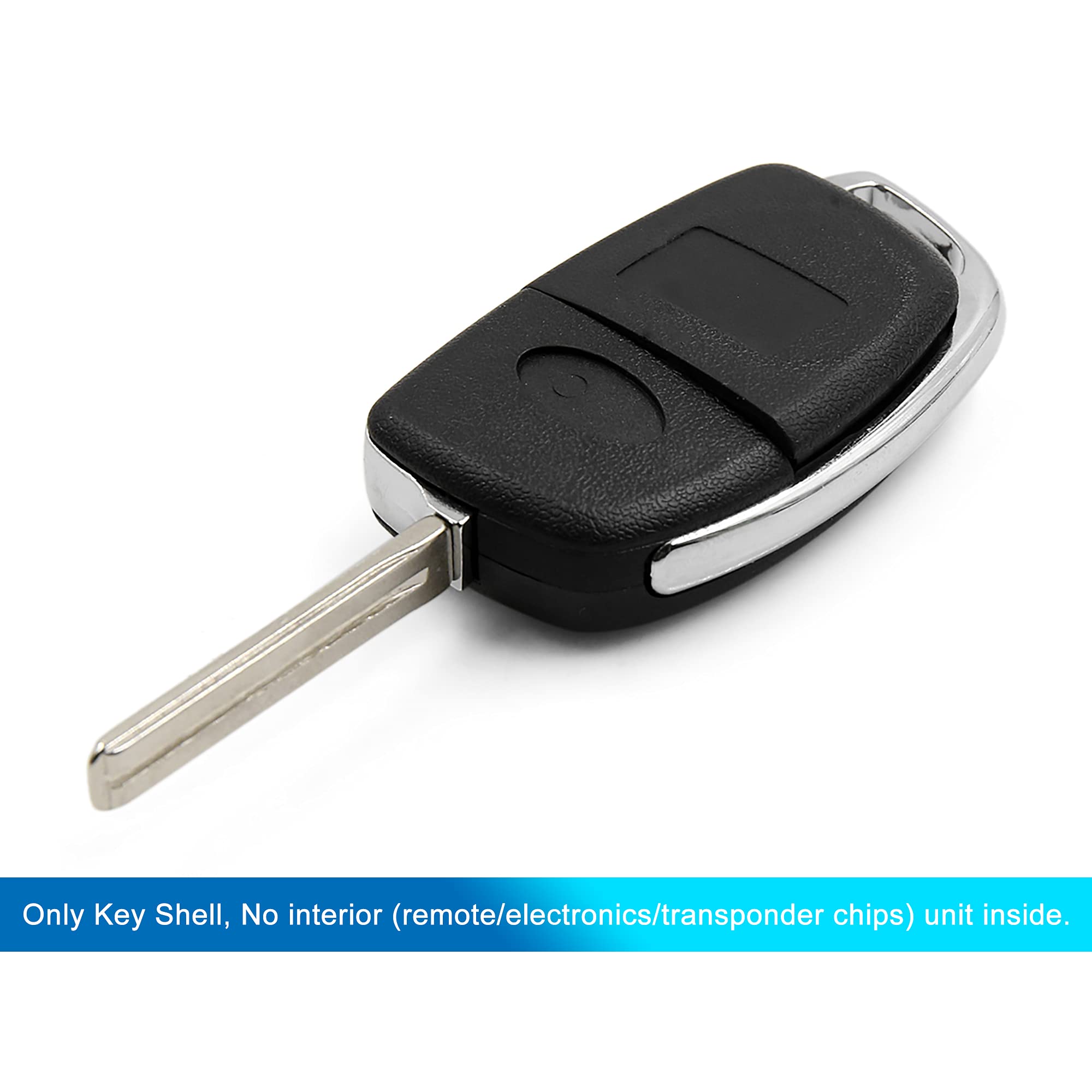 uxcell 3 Buttons Flip Folding Uncut Key Shell Remote Control Fob Clicker Case Replacement for Hyundai Santa Fe 2013 2015