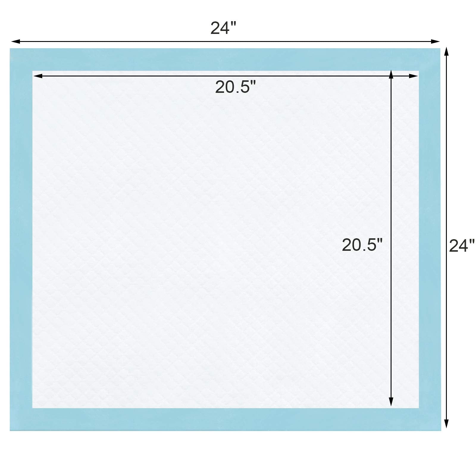 BESTLE Large Pet Training and Puppy Pads Pee Pad for Dogs 24"x24"-80 Count Super Absorbent & Leak-Proof
