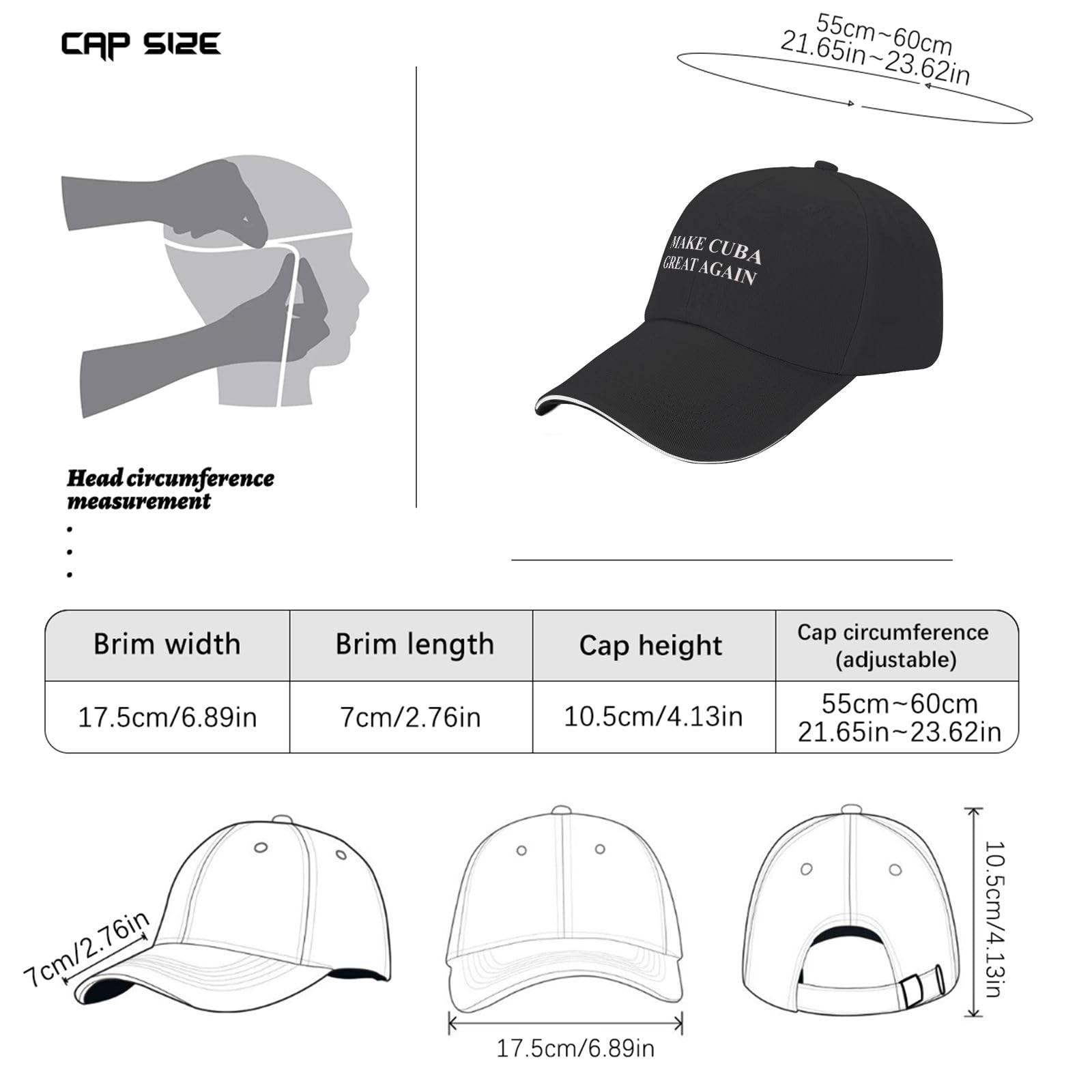 liabiliies Make Cuba Great Again Hat for Men Baseball Hat Funny Gifts for Women