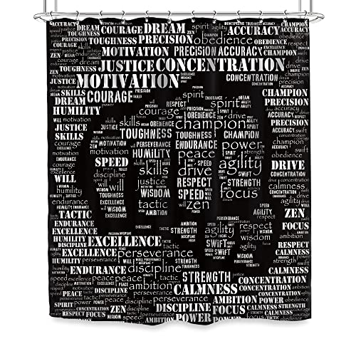 SVBright Bible Verse Scripture Shower Curtain Quotes Floral Herbs 60Wx72L Inch Vintage Botanical Plants ChristianInspirational 12 Pack Hooks Polyester Waterproof Fabric Bathroom Bathtub Panels