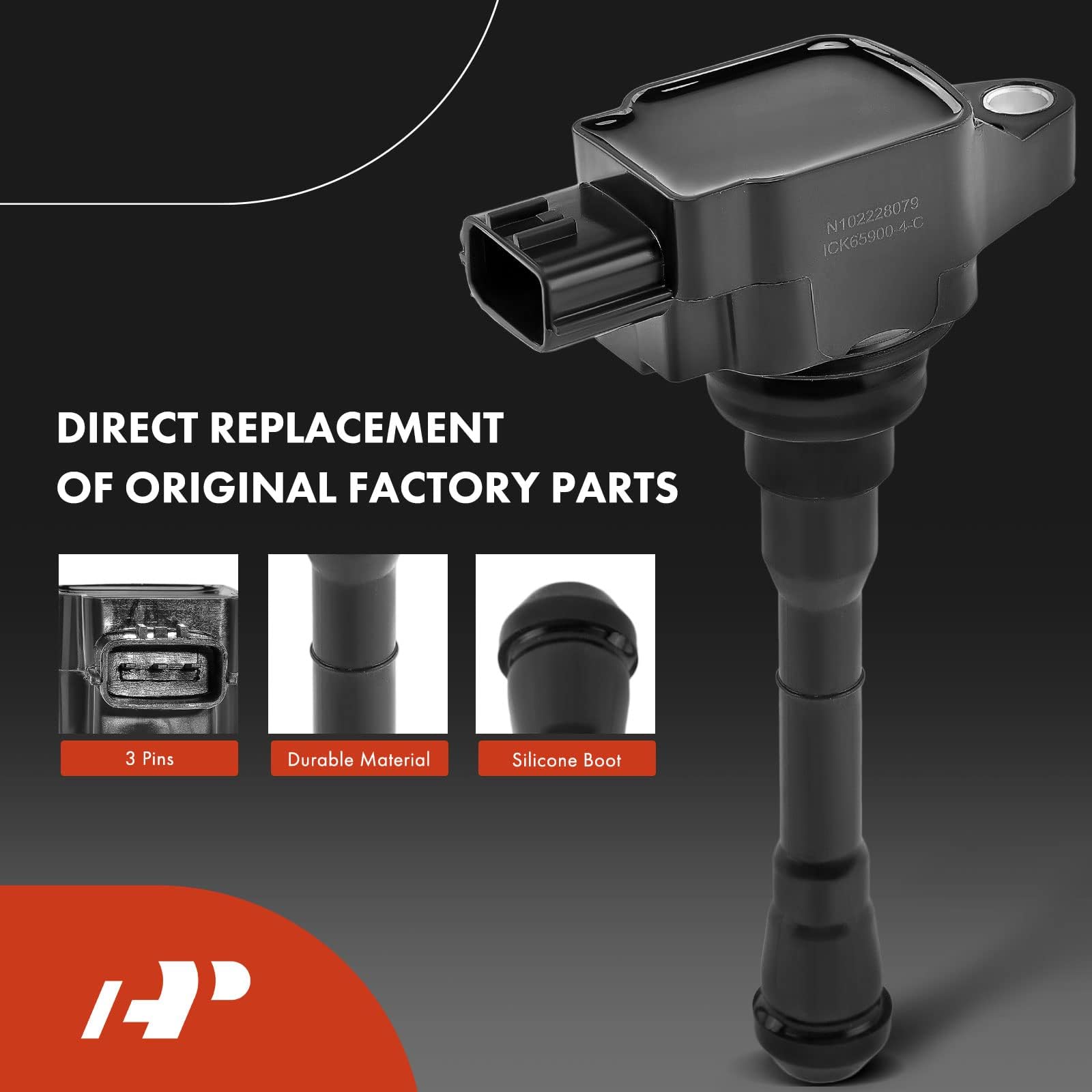 A-Premium Ignition Coils and Spark Plugs Kits Compatible with Nissan Juke 2011-2017 L4 1.6L