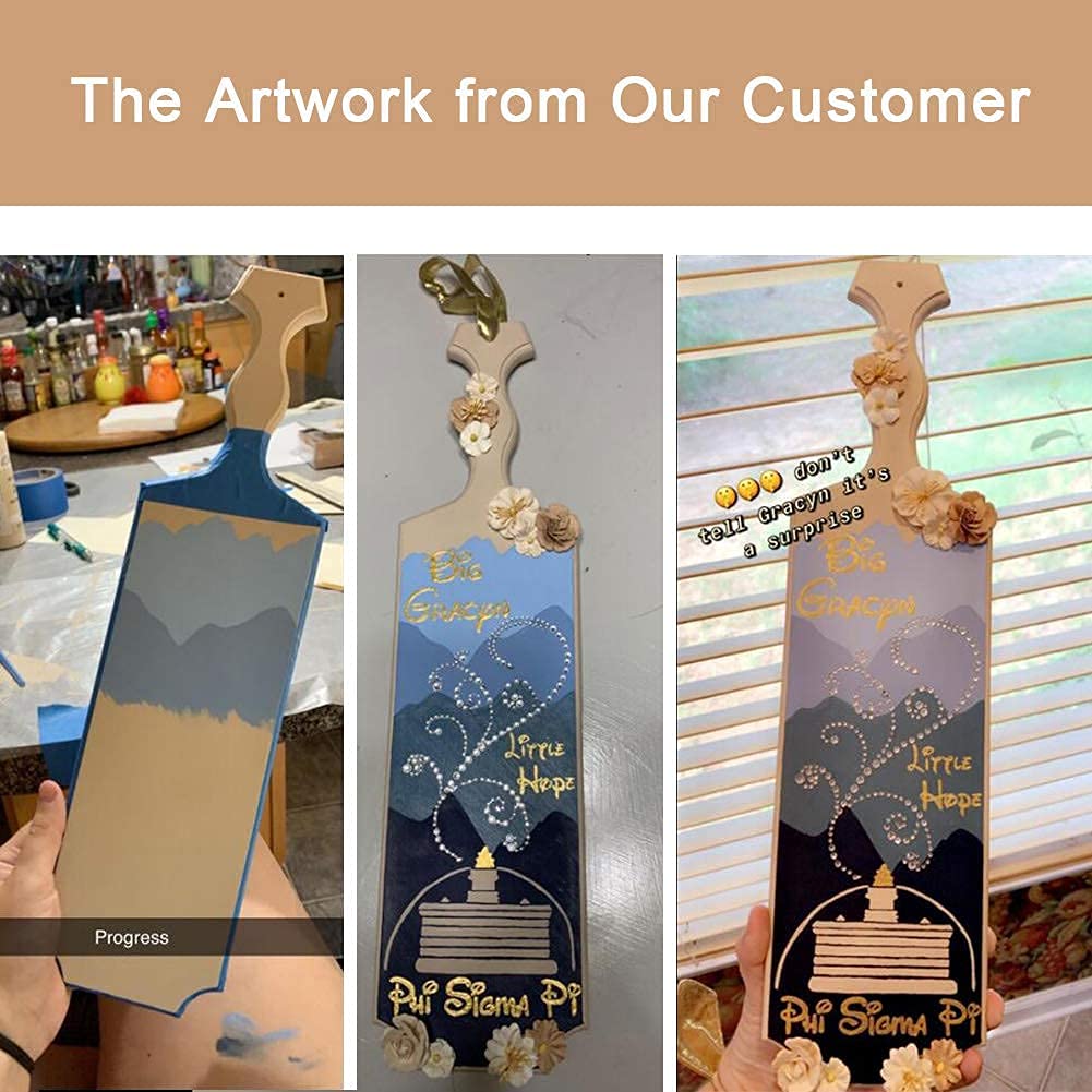 VENESUN 18 Inch Greek Fraternity Paddle, Unfinished Pine Wood Paddle, Solid Wooden Sorority Paddle, Frat Paddle