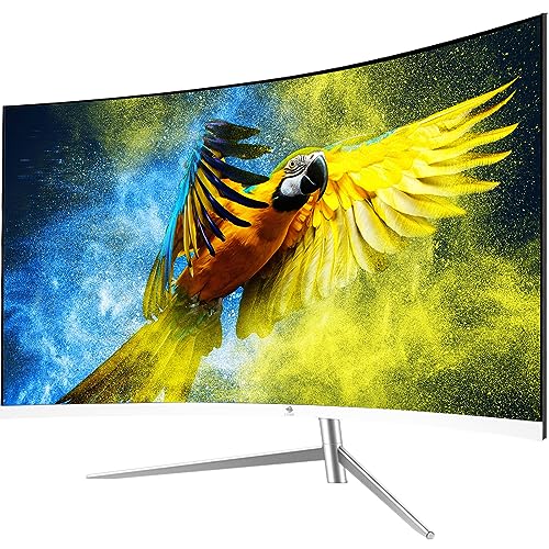 Z-Edge 27-inch Curved Gaming Monitor, Full HD 1080P 1920x1080 LED Backlight Monitor, with 75Hz Refresh Rate and Eye-Care Technology, 178° Wide View Angle, VGA+HDMI
