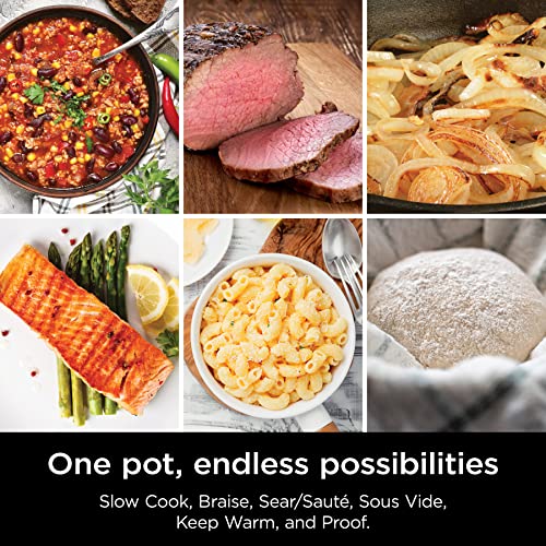 Ninja® 12-in-1 PossibleCooker™ PLUS | 8.5-qt - Sous Vide & Proof Multi-Cooker | Slow Cooker, Dutch Oven & More | Glass Lid & Integrated Spoon | Nonstick | Oven Safe Pot to 500°F | Black | MC1010
