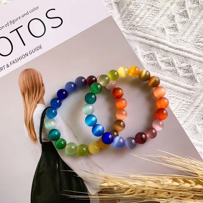 HANGINTHERE 925 Sterling Silver Aurora Borealis Crystals Bracelet for Women Trendy