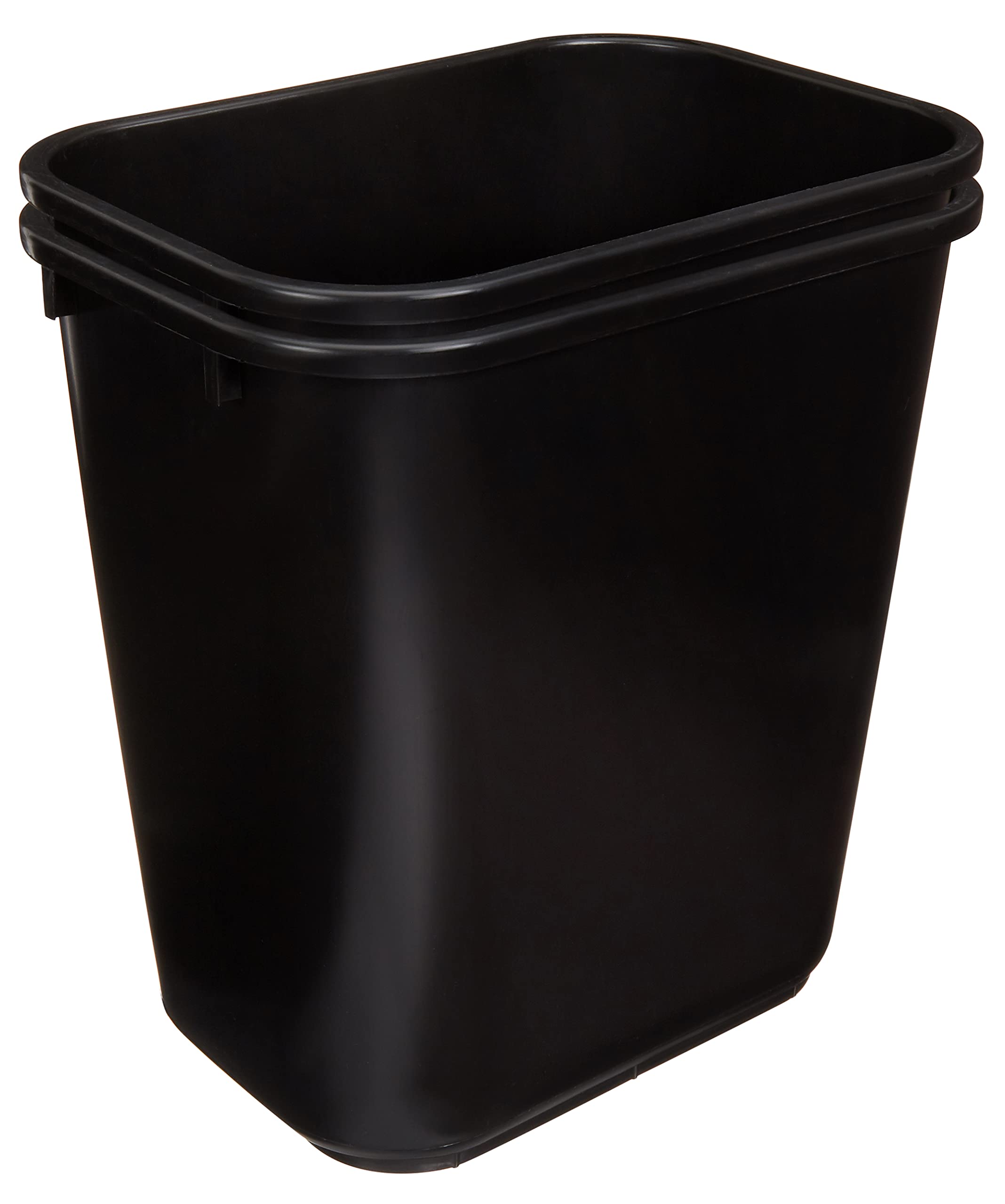 Amazon Basics Rectangular Commercial Office Wastebasket, 7 gallon (Pack of 2), Black (Previously AmazonCommercial brand)