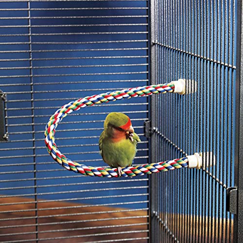 JW Pet Comfy Perch For Birds Flexible Multi-color Rope, Small - 14" Length