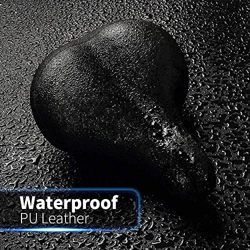 Xmifer Oversized Bike Seat, Comfortable Bike Seat - Universal Replacement Bicycle Saddle - Waterproof Leather Bicycle Seat with Extra Padded Memory Foam - Bicycle Seat for Men/Women (Black)