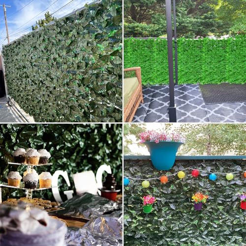 Windscreen4less 04'x20' Faux Leaf Privacy Fence Screen Artificial Laurel Leaves Fence Cover Wall Decoration for Patio Porch Deck Balcony Yard Indoor Outdoor