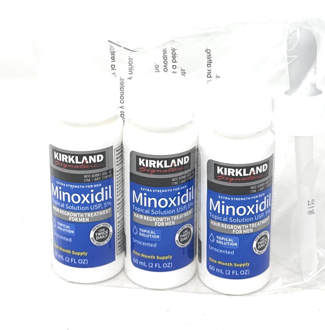 3 MONTHS Kirkland Extra Strength Minoxidil Topical Solution USP 5% Hair Regrowth