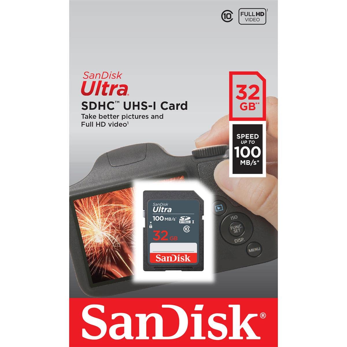 SanDisk 32GB Ultra 100MBs SDHC Memory Card