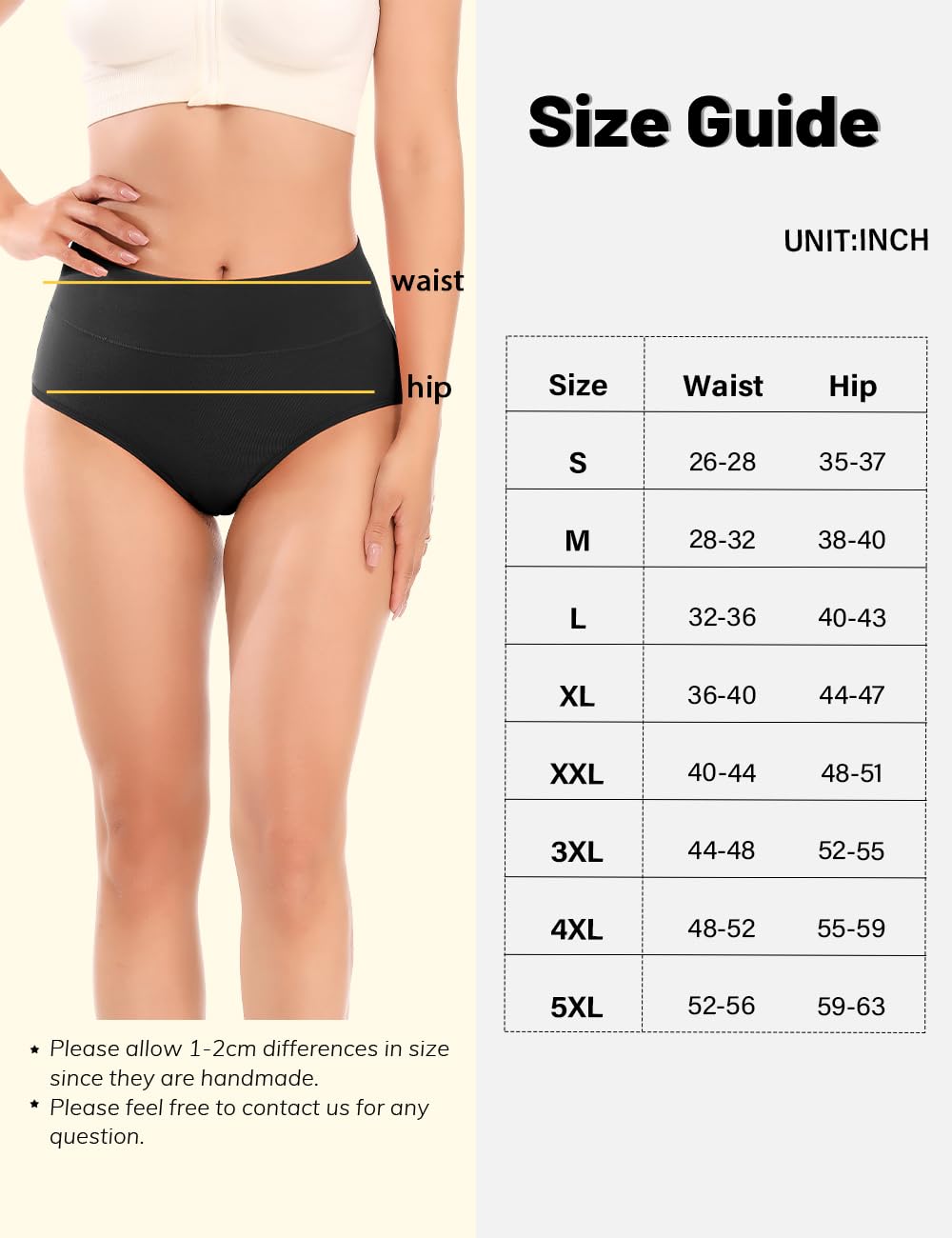 Molasus Incontinence Underwear for Women High Absorbency Period Leakproof Cotton Underwear Heavy Flow Menstrual Protective Panties Bladder Control Briefs 3 Pack,Black,Small