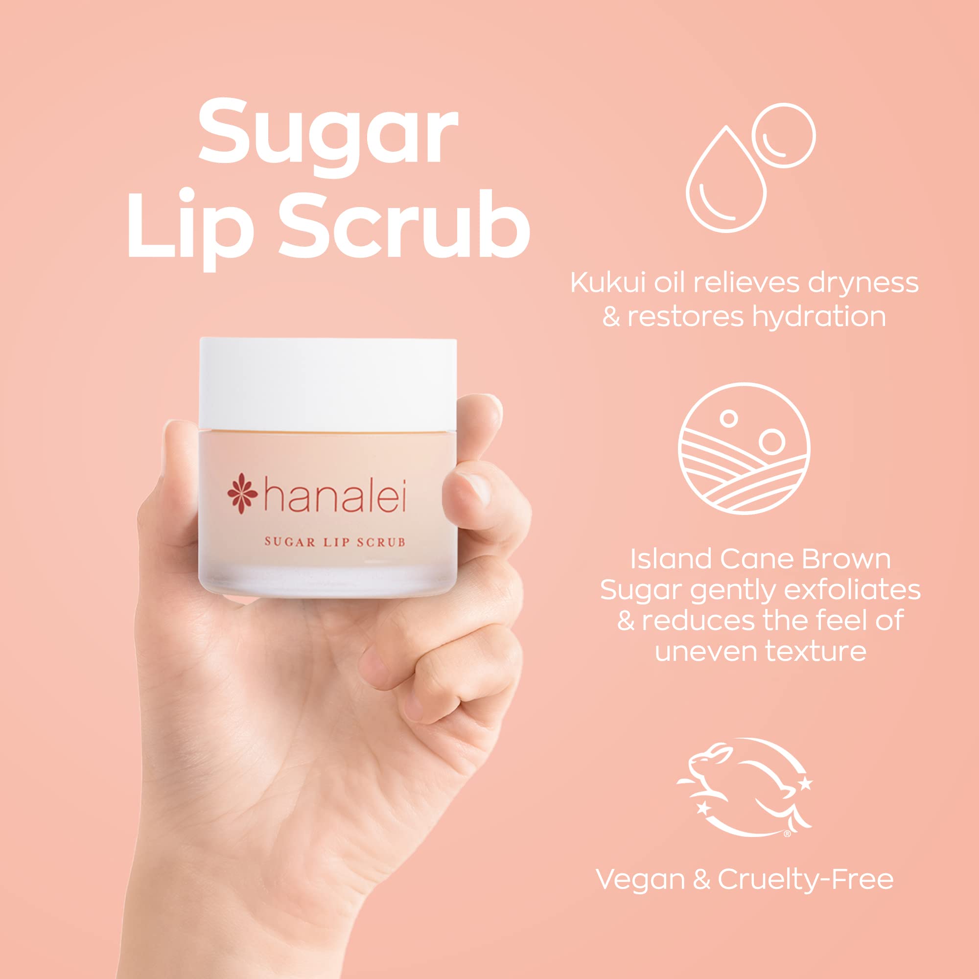 Hanalei Lip Care Bundle - Sugar Lip Scrub and Kukui Oil Lip Treatment in Clear