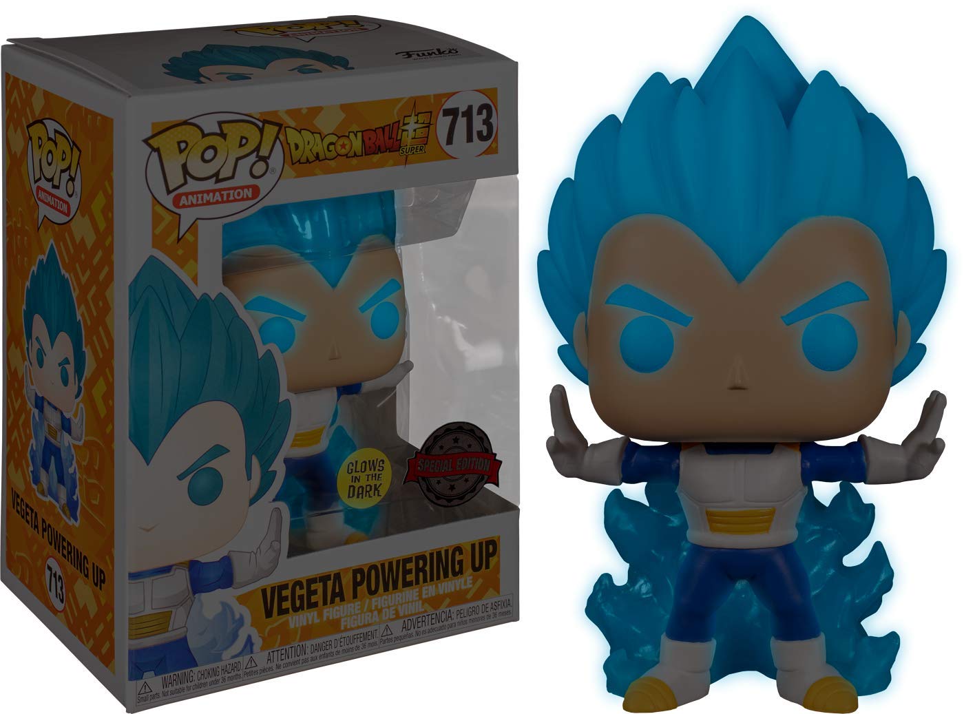 Funko Pop! Animation Dragonball Vegeta Powering Up Glow in Dark Exclusive #713