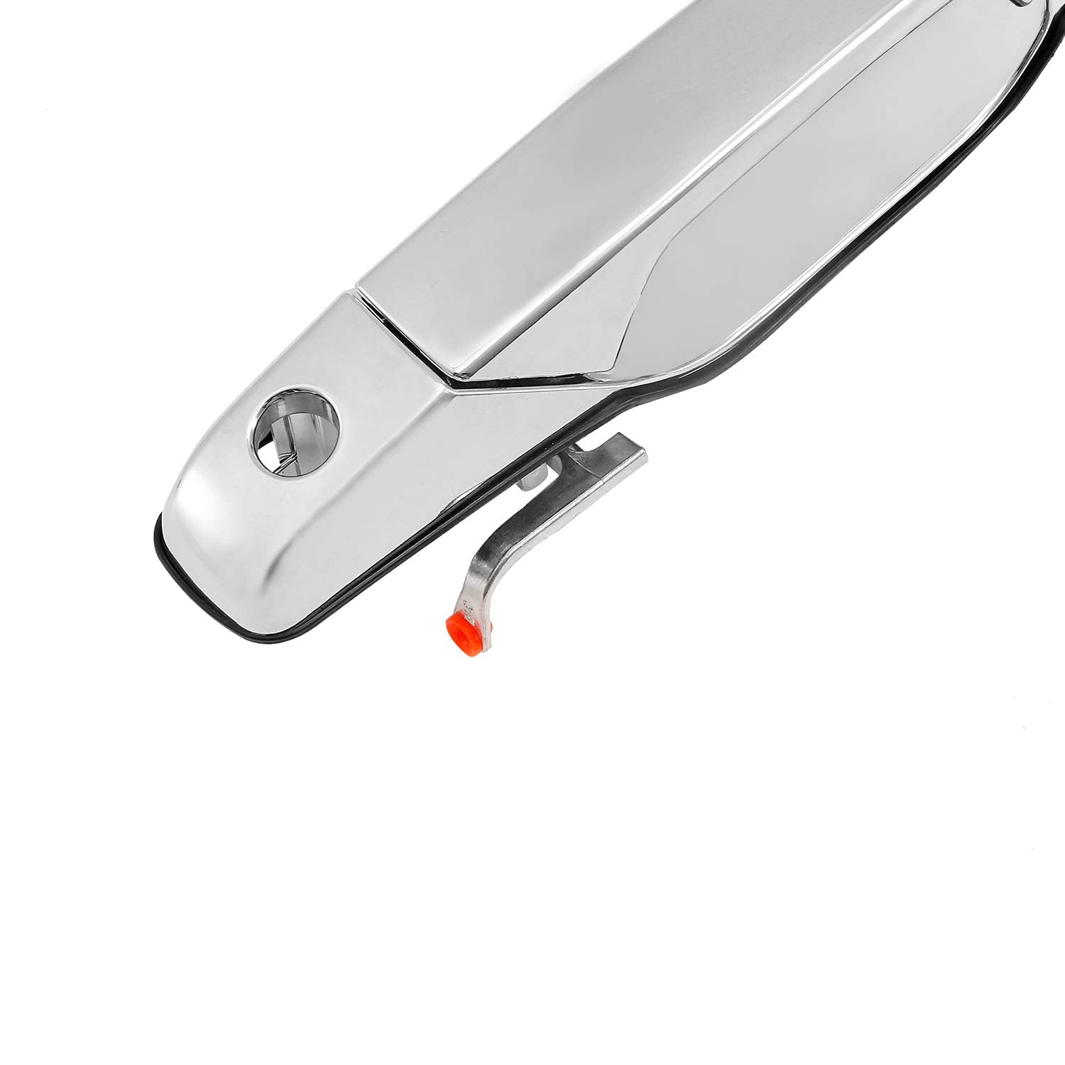 Exterior Chrome Door Handle Front Left Driver Side | Replacement for 2007-2013 Chevy Silverado Suburban Tahoe Avalanche GMC Sierra Yukon Cadillac Escalade | Replaces# 20828258, 22738721, 25960525