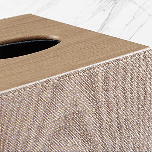 Square Tissue Box Cove,Cut Leather Tissues Cube Box Holder,Modern Facial Paper Organizer Storgage,Box Tissue Dispenser Decor Accessories for Bathroom Counter,NightStand,Coffee table,desk,Home,Office